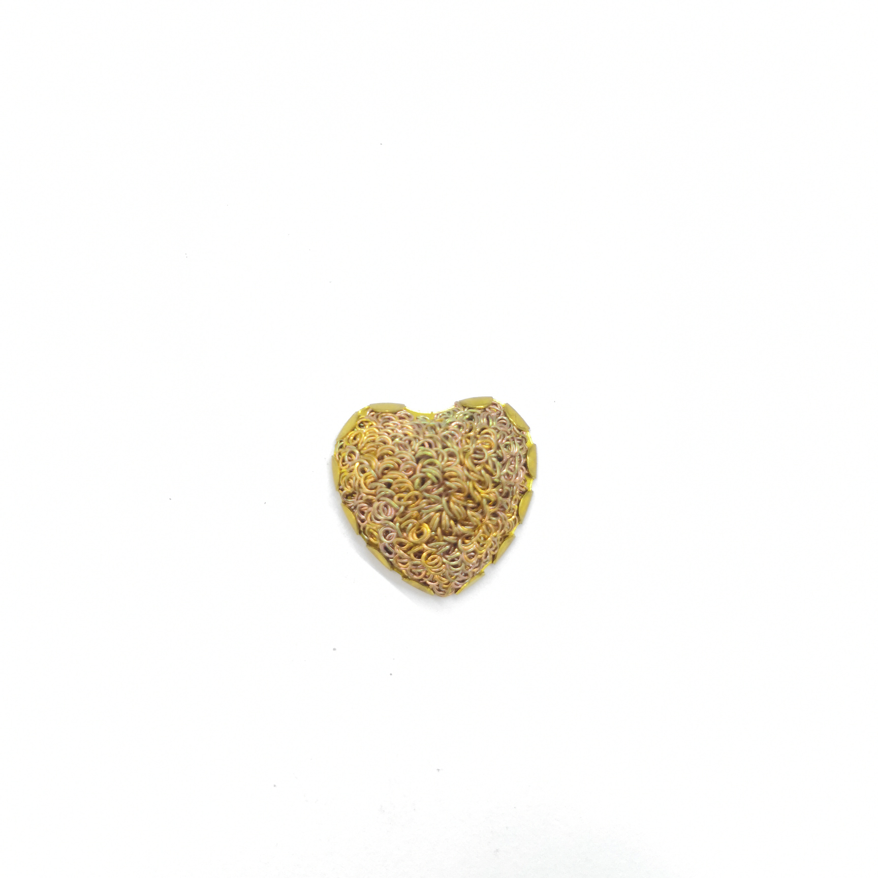 SW00553 Heart copper wire hemispheres assembled copper sheet
