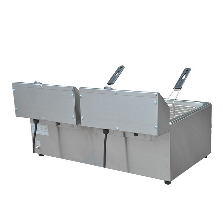 Commercial double-cylinder double-sieve electric fryer FY-11L-2 deep fryer for frying chicken wings and French fries Specification image