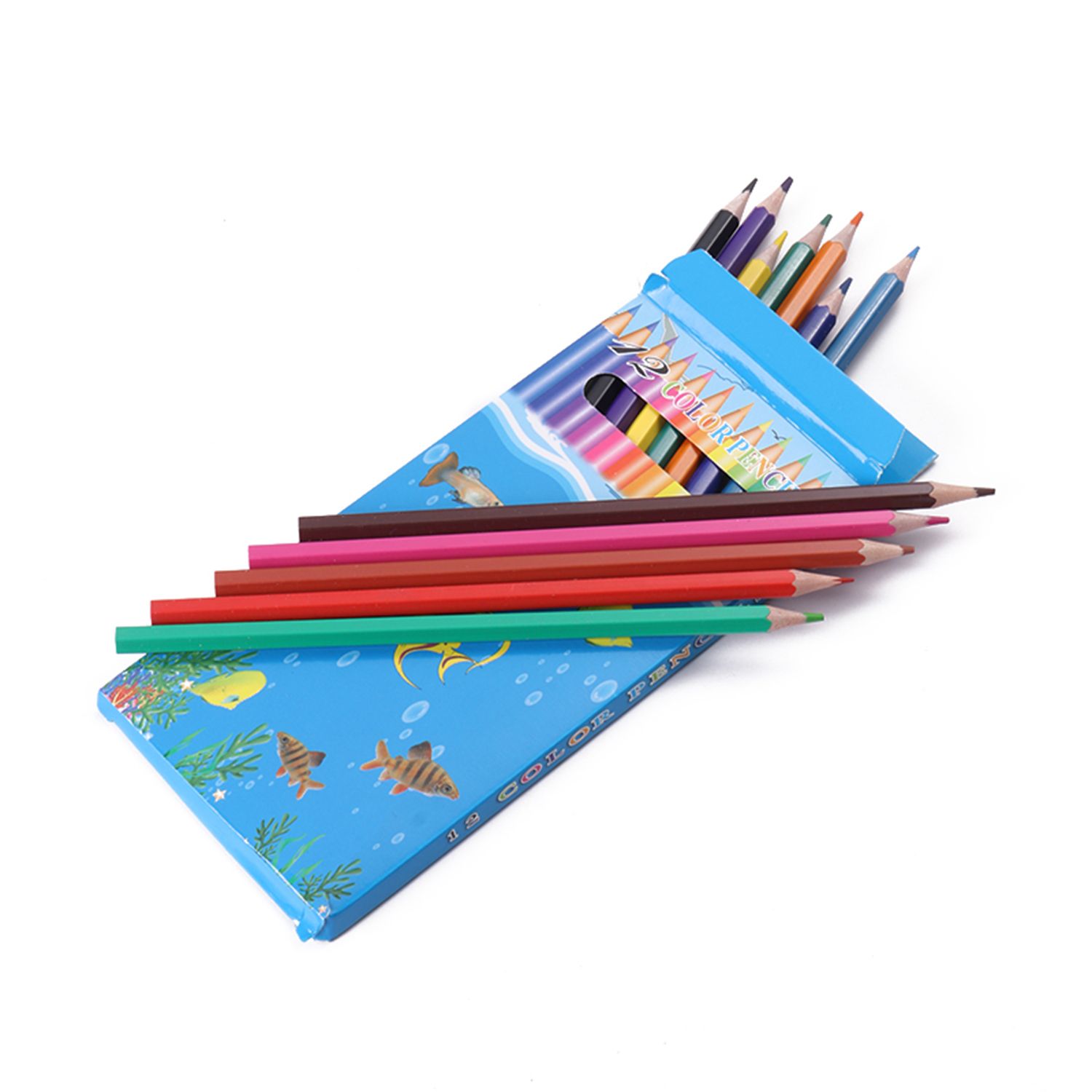 小学生涂鸦绘画用品 美术画画填色专用铅笔 12色彩盒包装详情图4