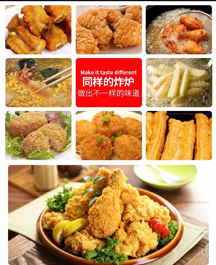 FY-903商用带限温器单缸单筛电炸炉炸鸡翅炸鸡排炸鸡腿炸薯条详情2
