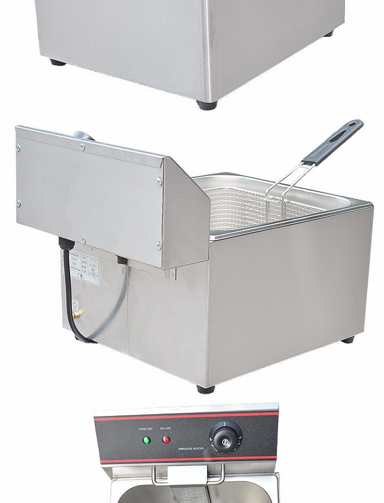 Single-cylinder single-sieve electric fryer FY-11L commercial frying and fryer, fried chicken, French fries and snack equipment detail image 6