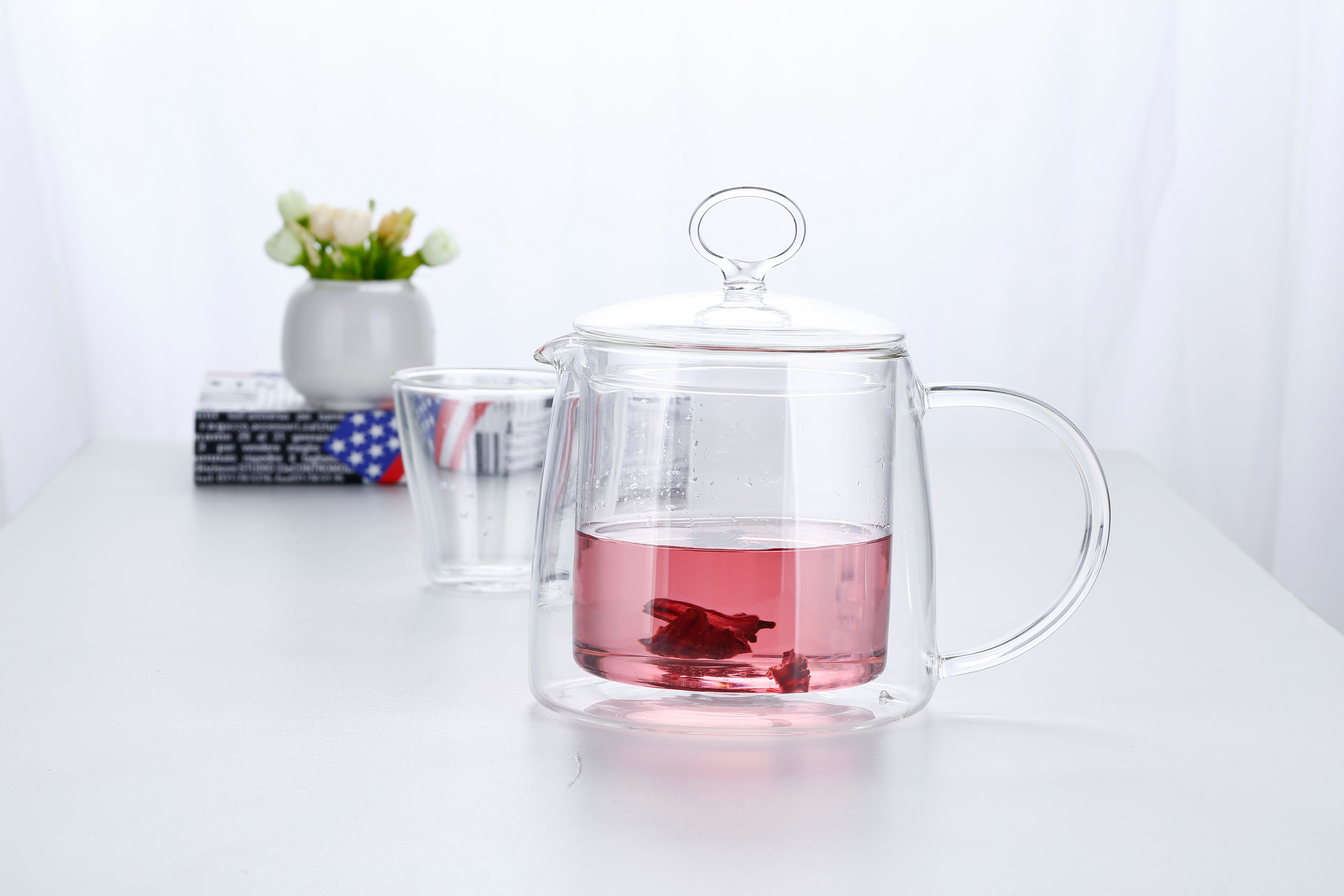 The Bo Lv Ya Yuan raises water to a borosilicate double-layer heat-resistant and heat-insulating cup detail image 17