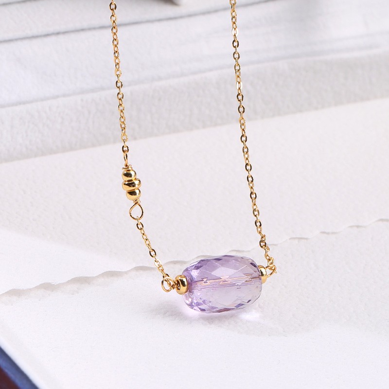 Qixi Festival Valentine's Day gift: Crystal set, natural purified water amethyst set, bracelet and necklace set, for couples to send on their behalf detail image 4