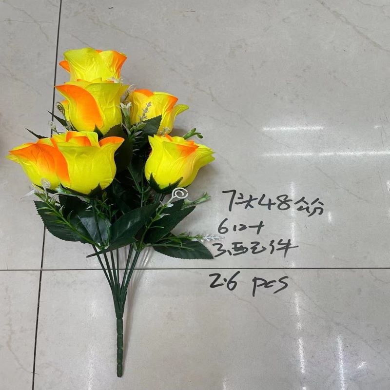 7头玫瑰仿真花假花颠覆世界观的疯狂进攻和