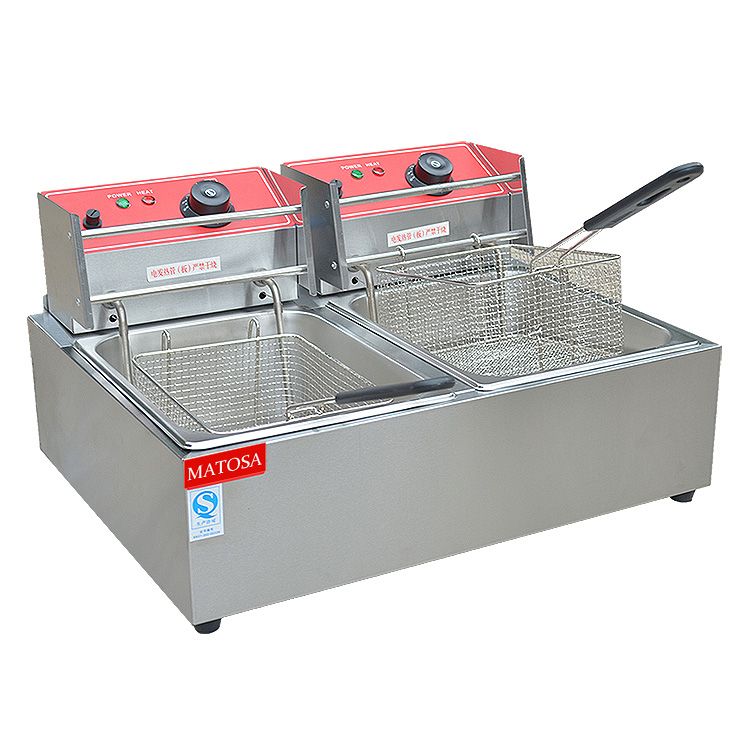 Double-cylinder double-sieve electric fryer FY-82A commercial frying and fryer for French fries, fried chicken legs, fried chicken wings Specification image