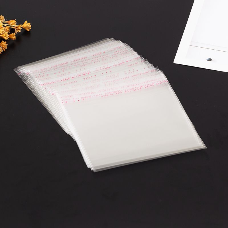 OPP挂孔自粘袋 饰品包装袋 耳环耳钉卡袋子透明塑料袋100个4x26细节图