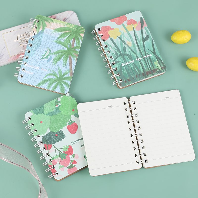 81705 Coil notebook, a college and junior high school student practice book, side-flipping B5, thickened spiral stationery, girls' style, cartoon, cute, creative, artistic and beautiful, simple Japanese style Item Picture