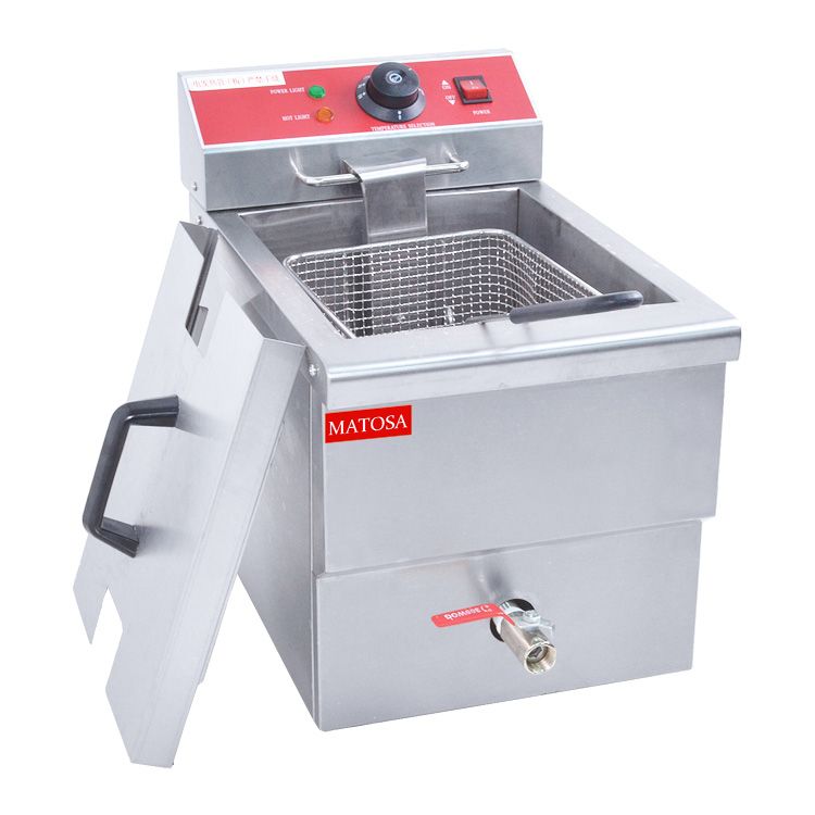 Single-cylinder single-sieve electric fryer FY-13L commercial frying and fryer equipment for frying chicken wings, chicken legs and French fries Specification image