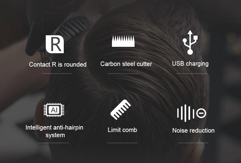 DL-1079 Hair Clipper 0-scale engraved Clipper USB Hair Clipper Bald Clipper detail image 2