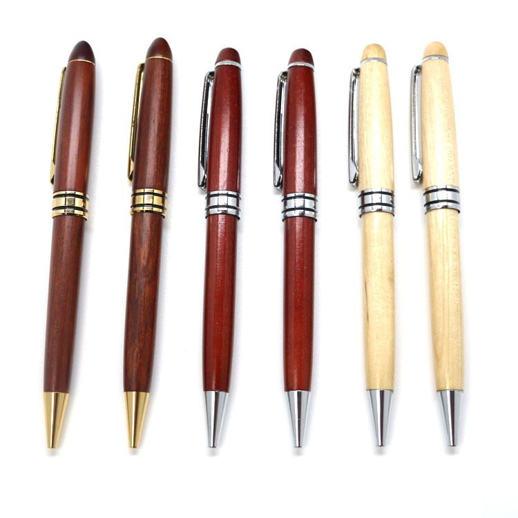 Wood-based metal ballpoint pen, wood pen, oil-based ballpoint pen, pear wood metal ballpoint pen, logo texture metal pen Specification image