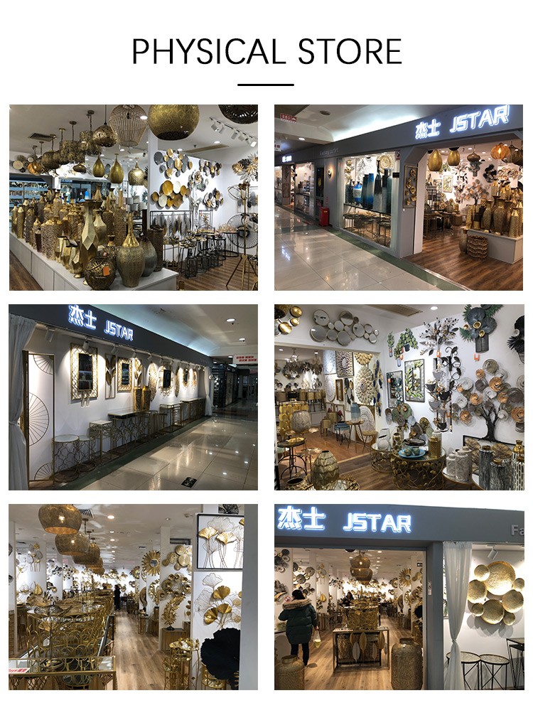 复古风家居装饰桌子工艺品摆件金色镂空铁艺烛台详情图8