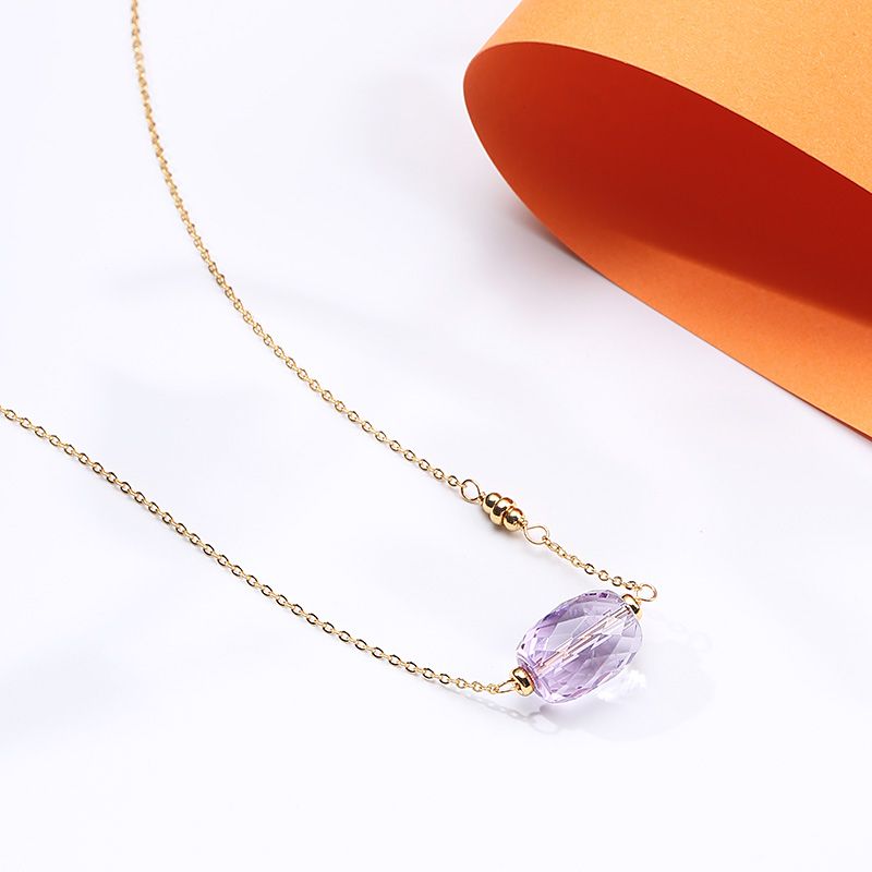 Qixi Festival Valentine's Day gift: Crystal set, natural purified water amethyst set, bracelet and necklace set, for couples to send on their behalf details Picture