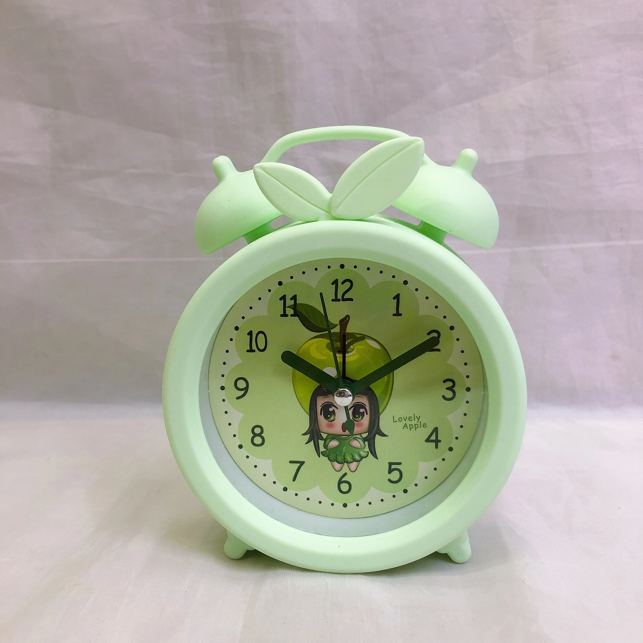 Cartoon fruit head home despertador macaron forma cabeza de cama creativo reloj de péndulo detail image 2