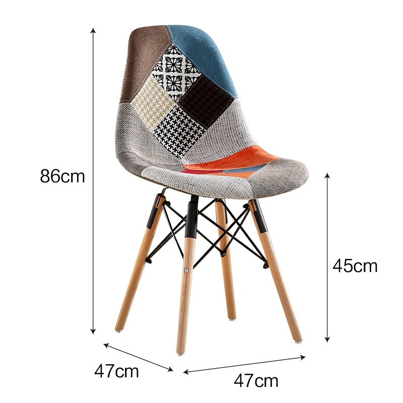吕字家具-加厚北欧家用书桌椅休闲椅餐椅 百家布凳子塑料电脑椅简约餐椅详情9