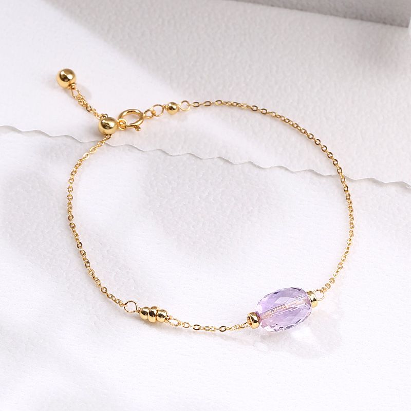 Qixi Festival Valentine's Day gift: Crystal set, natural purified water amethyst set, bracelet and necklace set, for couples to send on their behalf Specification image