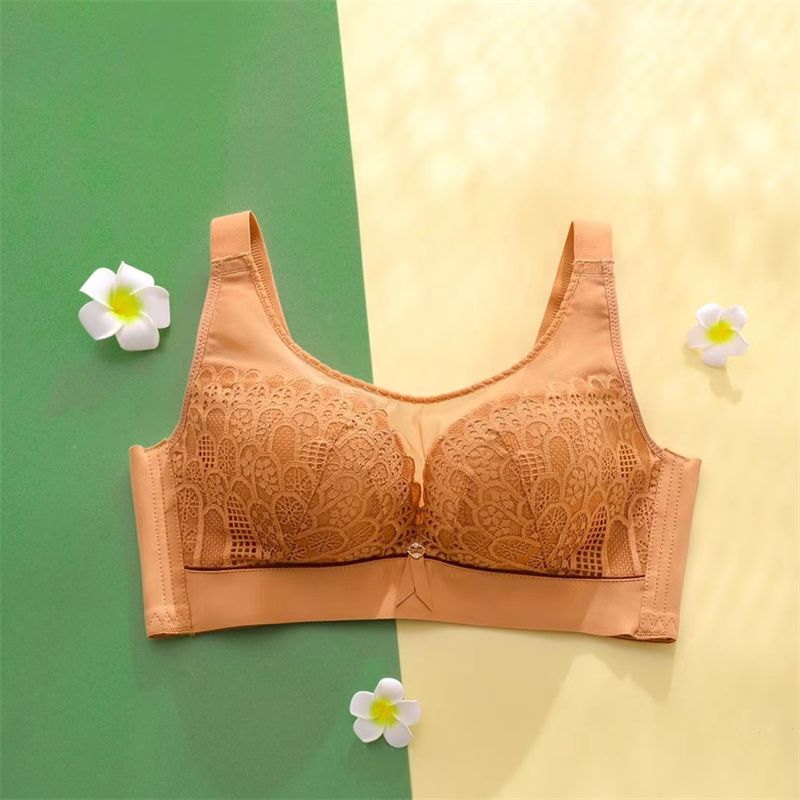 2021 Fall/Winter New Comfortable Underwire Underwear Lace Mesh Bra Women's Vest 56