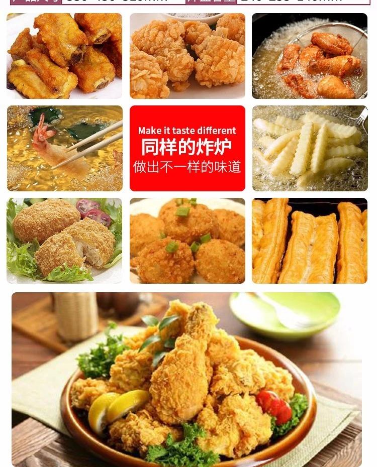 Estufa de fritura eléctrica de una sola pantalla de cilindro FY-11L-A freidora freidora comercial freidora de aceite freidora pata de pollo frita equipo de filete de pollo detail image 2