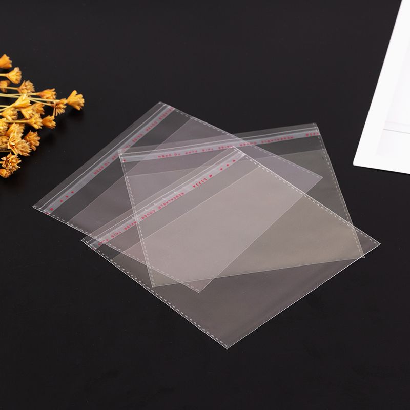 OPP挂孔自粘袋 饰品包装袋 耳环耳钉卡袋子透明塑料袋100个4x26产品图