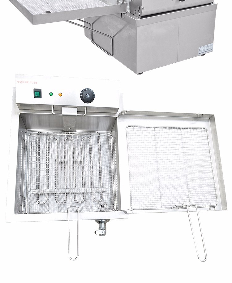 Horno eléctrico comercial de un cilindro con una sola pantalla FY-T02 horno de donut máquina de churros freír patatas fritas filete de pollo pic 7