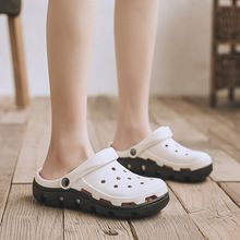 Thick-soled clogs, anti-slip half-toe summer beach ins trendy women's slippers 232