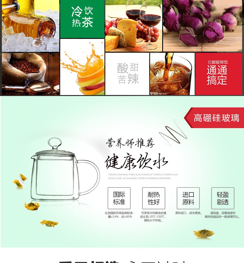 The Bo Lv Ya Yuan raises water to a borosilicate double-layer heat-resistant and heat-insulating cup detail image 4