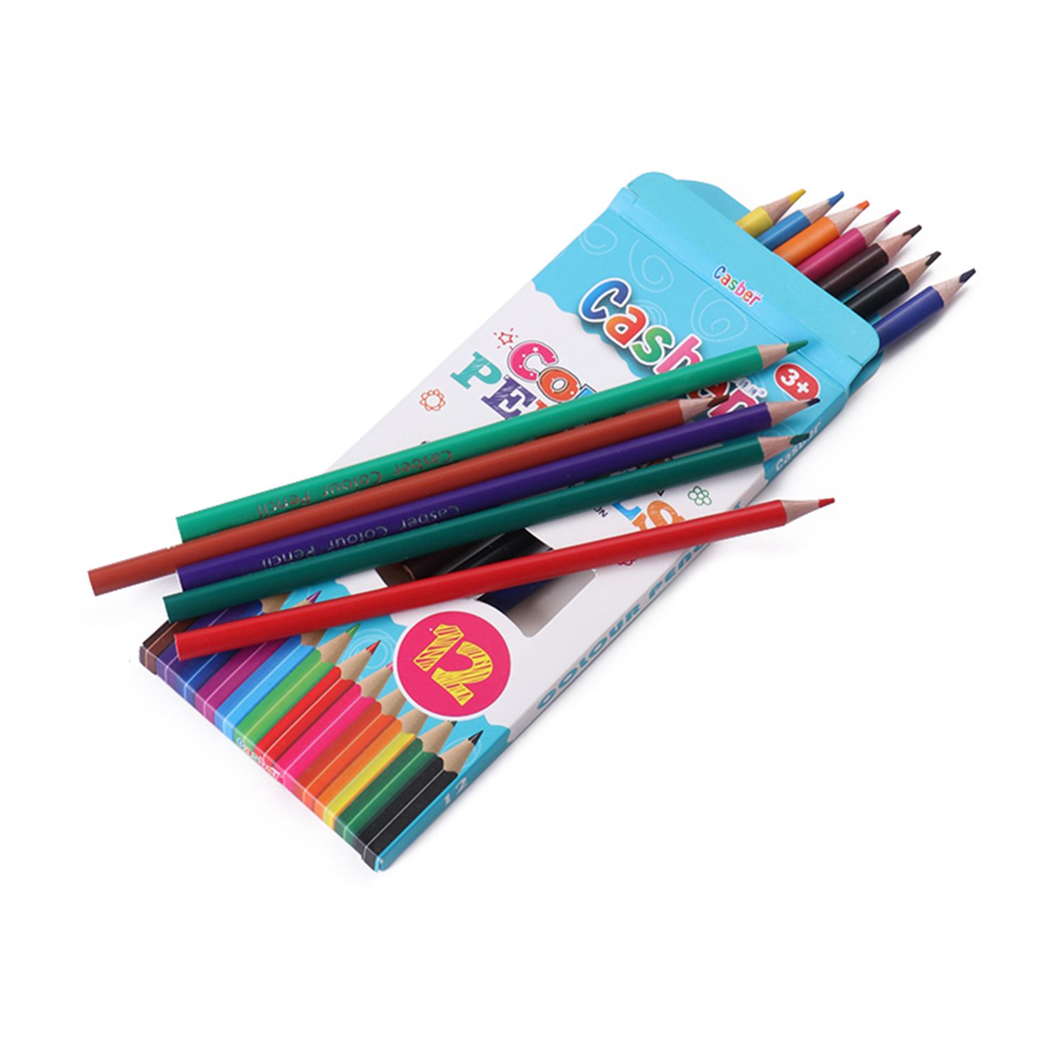 彩盒精装12色美术专用画笔 小学生秘密花园填色笔详情图3
