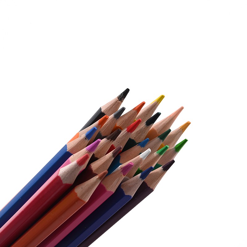 厂家专供学生绘画涂鸦铅笔 24色纸盒装 可批发定制LOGO详情图1