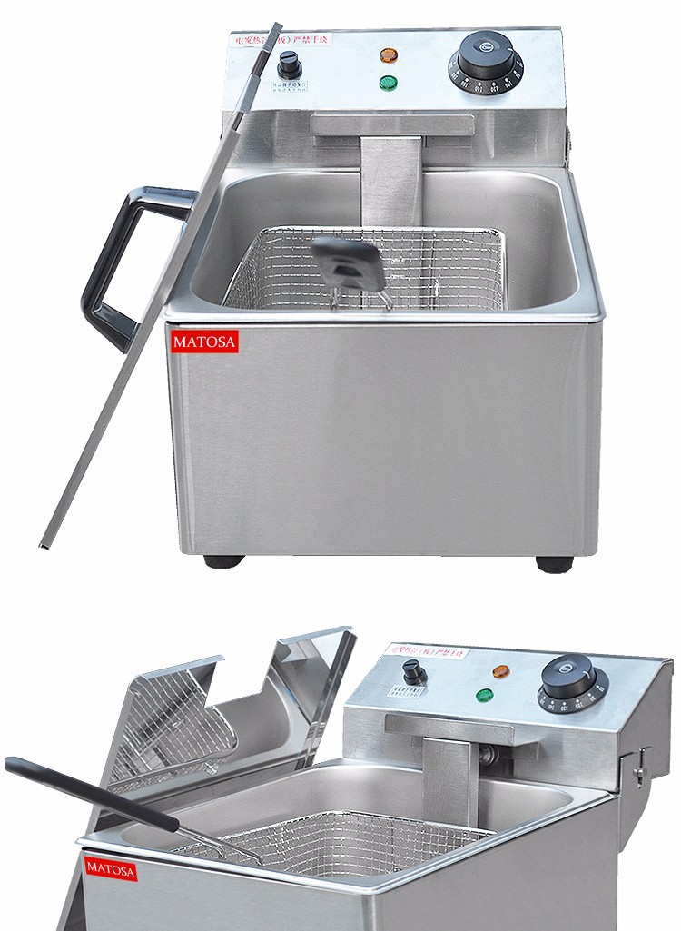 Single-cylinder single-sieve electric fryer FY-6L-A commercial deep fryer for frying French fries and chicken wings detail image 5