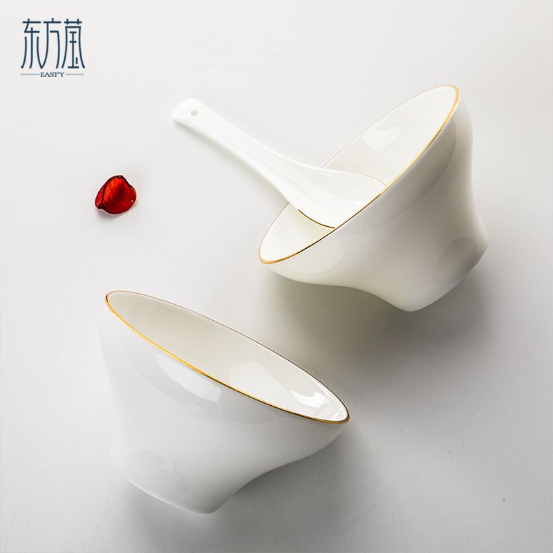 Ceramic bowls, bone China bowls, rice bowls, household small bowls, soup bowls, pork rib bowls, vegetable salad bowls, noodle bowls Specification image