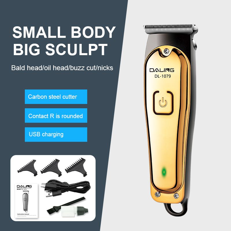DL-1079 Hair Clipper 0-scale engraved Clipper USB Hair Clipper Bald Clipper