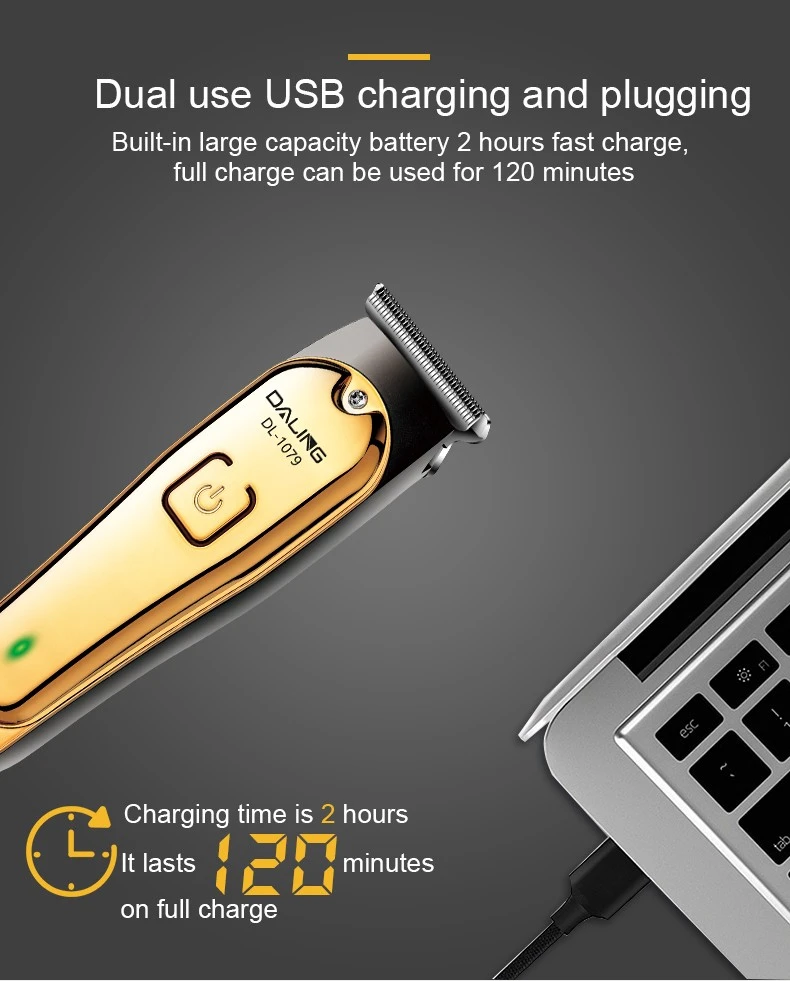 DL-1079 Hair Clipper 0-scale engraved Clipper USB Hair Clipper Bald Clipper detail image 5