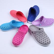 Summer beach crocs, anti-slip, breathable, fashionable and hollowed-out Korean style couple garden shoes, men's flip-flops 200