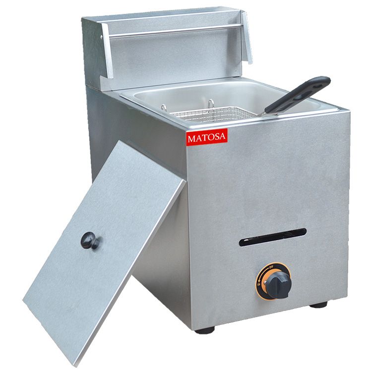 单缸单筛燃气炸炉FY-71商用煎炸锅炸薯条炸鸡腿炸鸡翅油炸机细节图