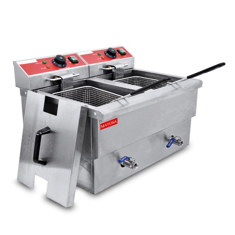 FY-13L-2 commercial double-cylinder double-sieve electric fryer for frying chicken wings, chicken legs and French fries Specification image