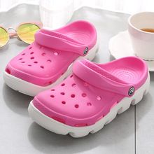 Thick-soled clogs, anti-slip half-toe summer beach ins trendy women's slippers 235