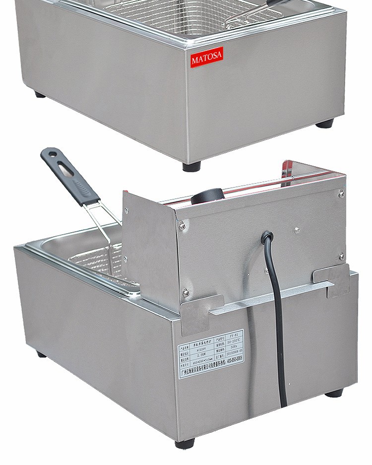 Single-cylinder single-sieve electric fryer FY-81A commercial frying and fryer for French fries, fried chicken legs, fried chicken wings detail image 7