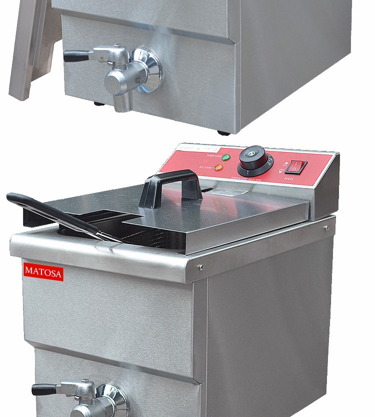 Estufa de fritura eléctrica de una sola pantalla de cilindro FY-12L freidora comercial freidora horno de fritura alas de pollo pollo patatas fritas equipo detail image 6