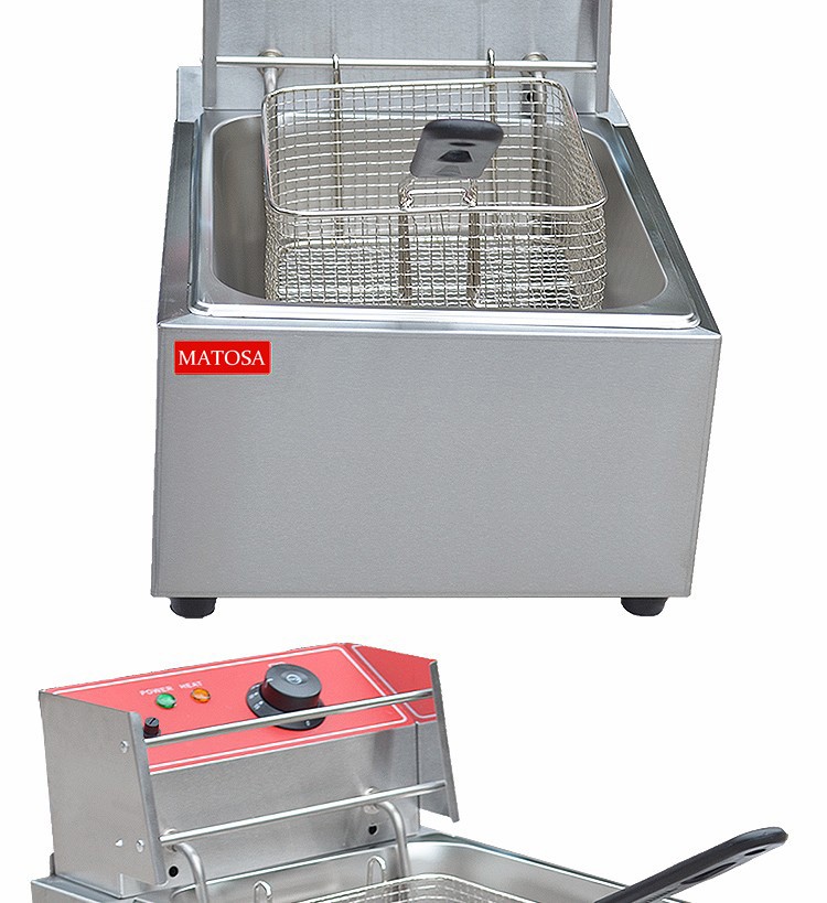 Single-cylinder single-sieve electric fryer FY-81A commercial frying and fryer for French fries, fried chicken legs, fried chicken wings detail image 6
