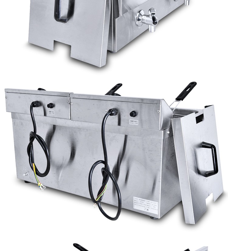 电热双杠双筛电炸炉FY-11LFE-2商用油炸锅炸薯条炸鸡翅详情6