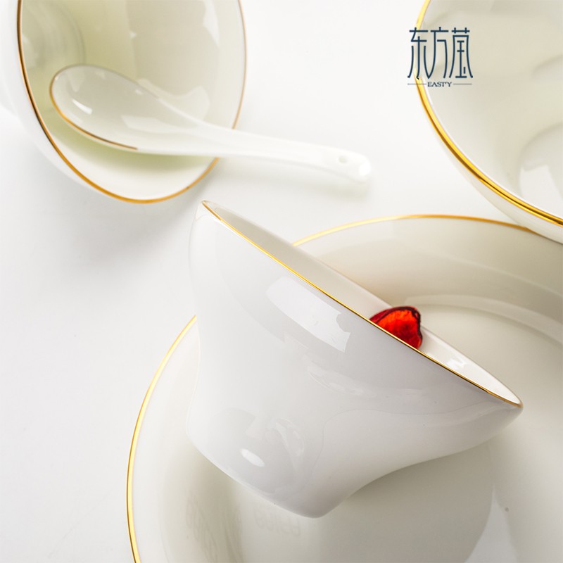Ceramic bowls, bone China bowls, rice bowls, household small bowls, soup bowls, pork rib bowls, vegetable salad bowls, noodle bowls detail image 4