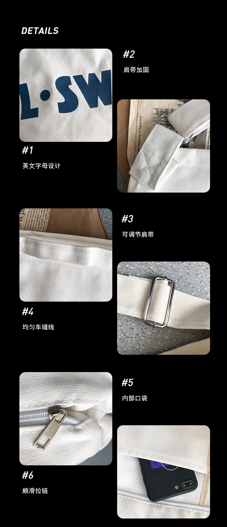 Crossbody Bag Male Fashion Brand Large Capacity Canvas Bag Lazy Style Bag Japanese Ins Letters Student Backpack Female undefined