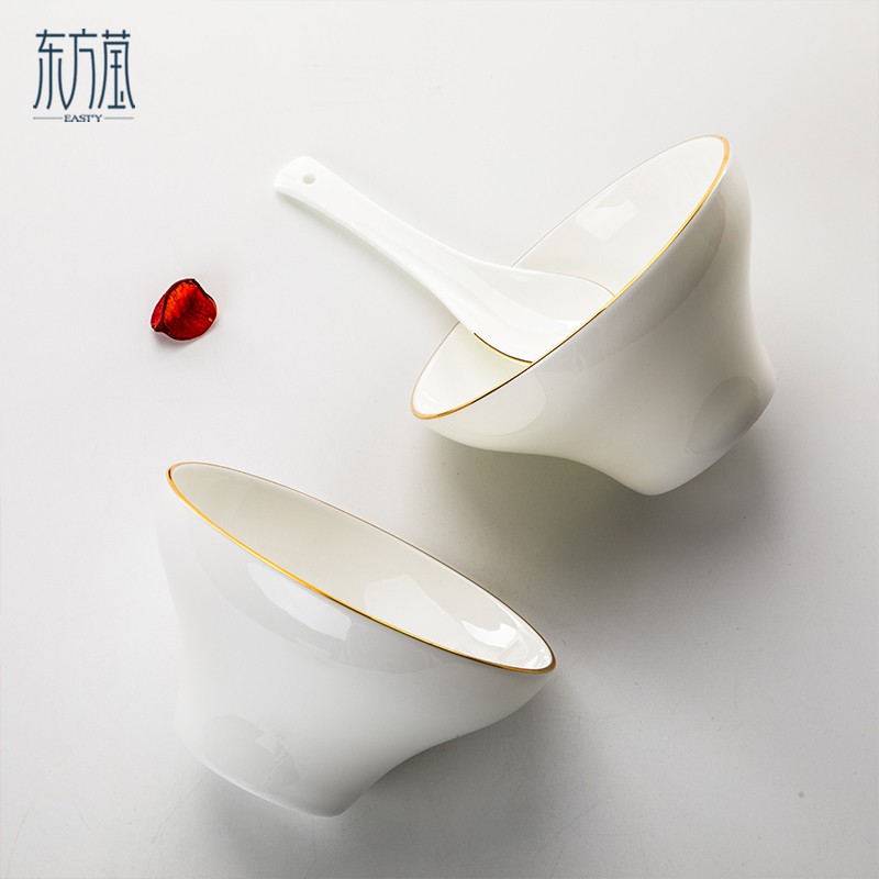 Ceramic bowls, bone China bowls, rice bowls, household small bowls, soup bowls, pork rib bowls, vegetable salad bowls, noodle bowls detail image 6