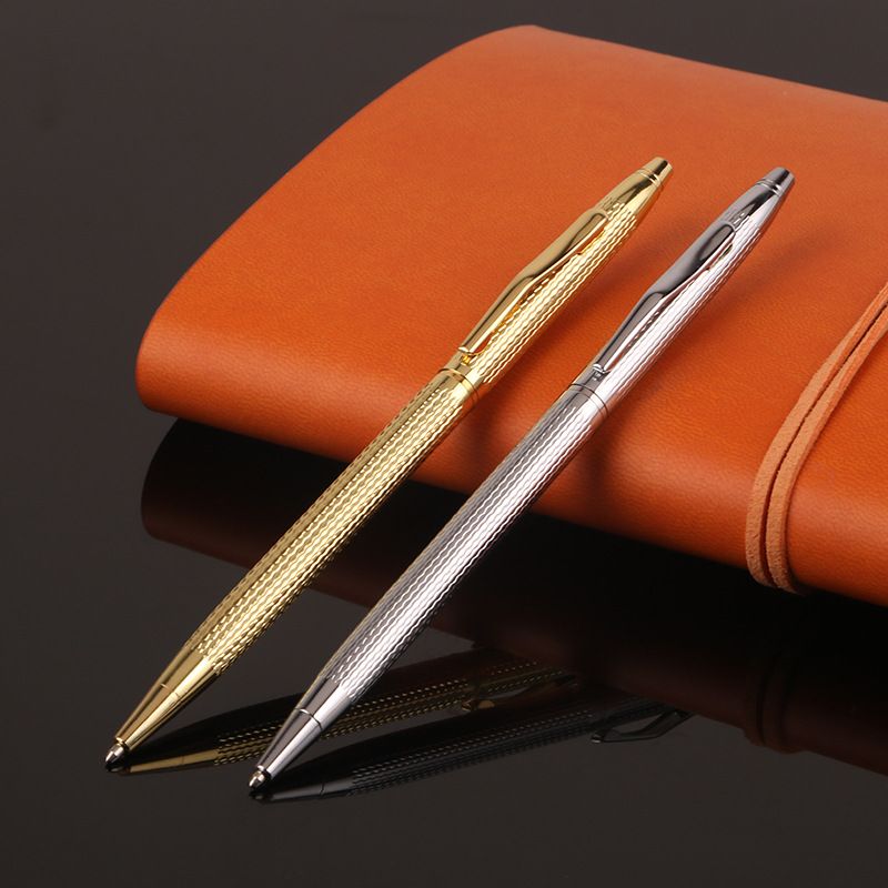 Factory direct sales, customized office gifts, brushed metal ballpoint pens, multiple color options, in stock ballpoint pens Specification image