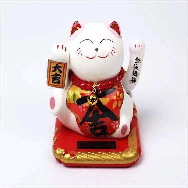 南泰大吉太阳能摇手猫开业礼品家具客厅摆件
