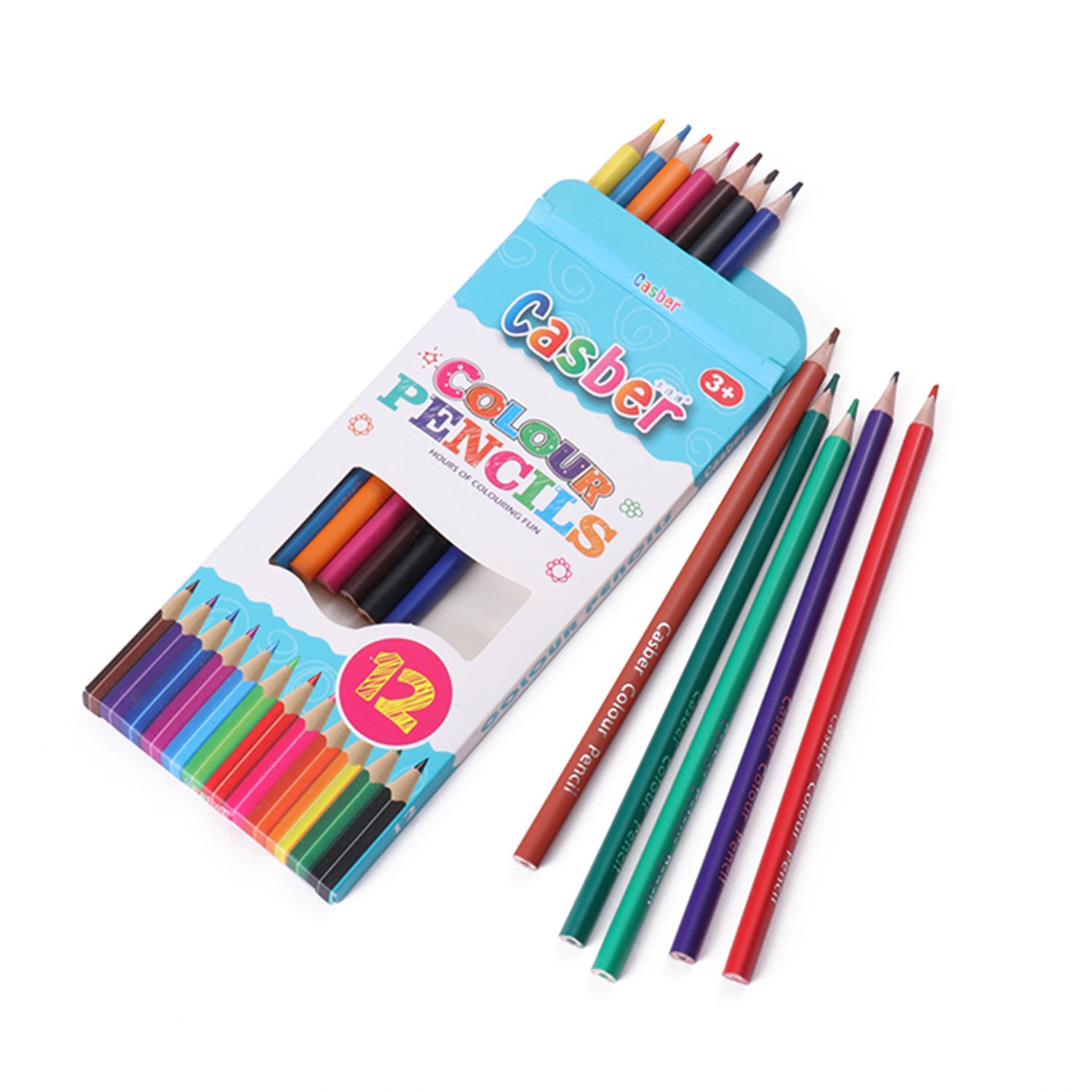 彩盒精装12色美术专用画笔 小学生秘密花园填色笔详情图2