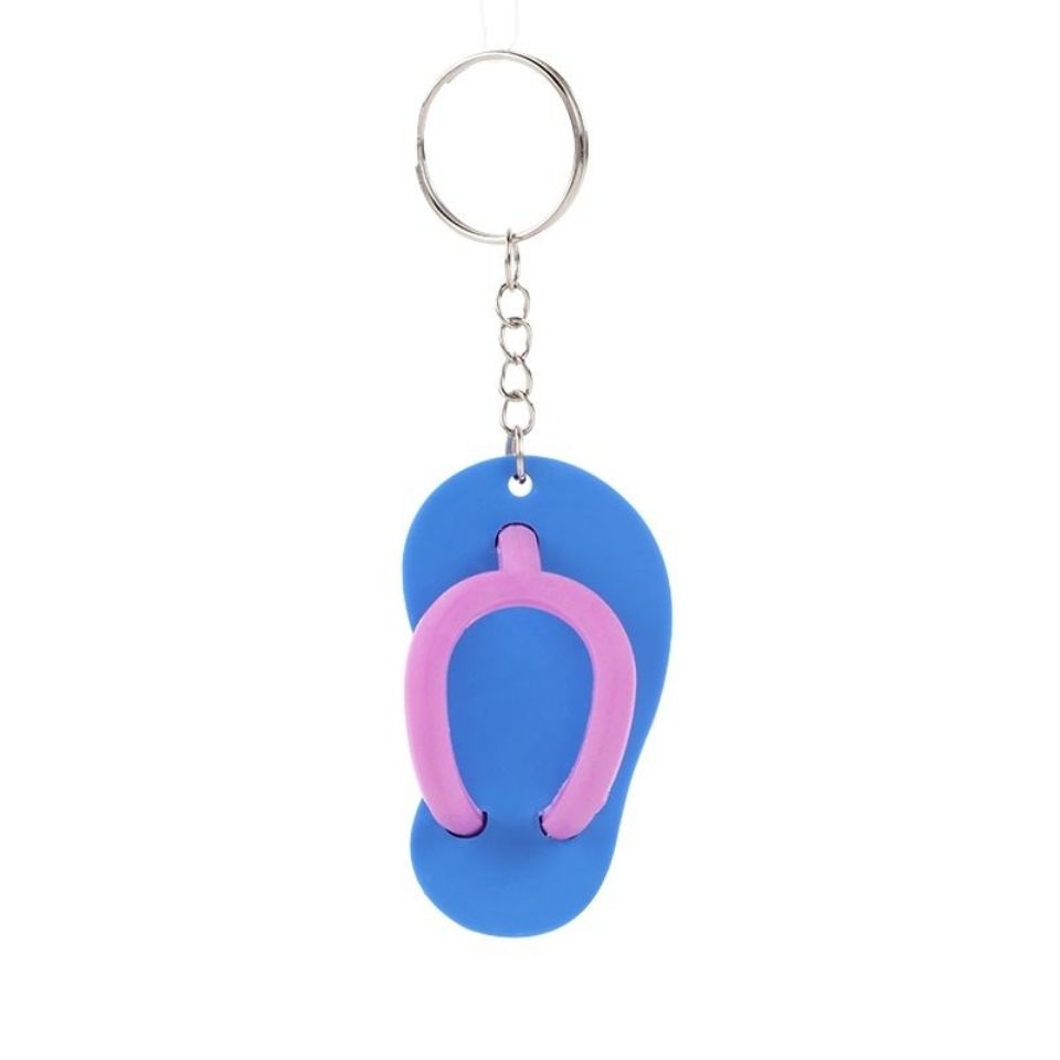 Stereoscopic silicone flip-flops sandals key chain series 4