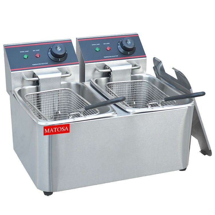 Double-cylinder double-sieve electric fryer FY-4L-2 commercial frying and fryer, chicken wing frying and French fries machine Specification image