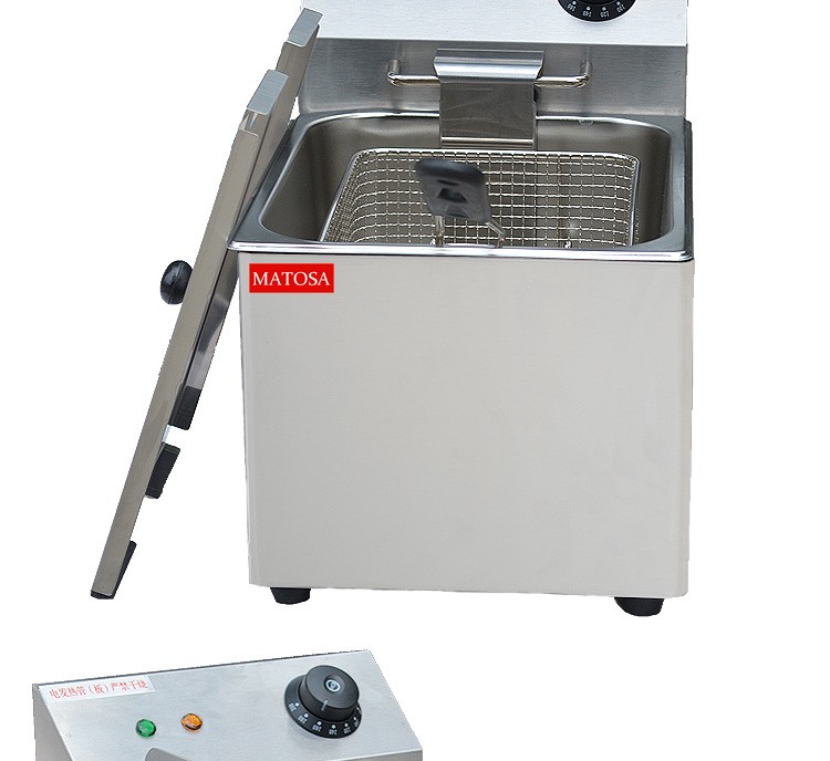 Double-cylinder double-sieve electric fryer FY-8L commercial frying and fryer equipment for frying chicken wings and French fries detail image 6