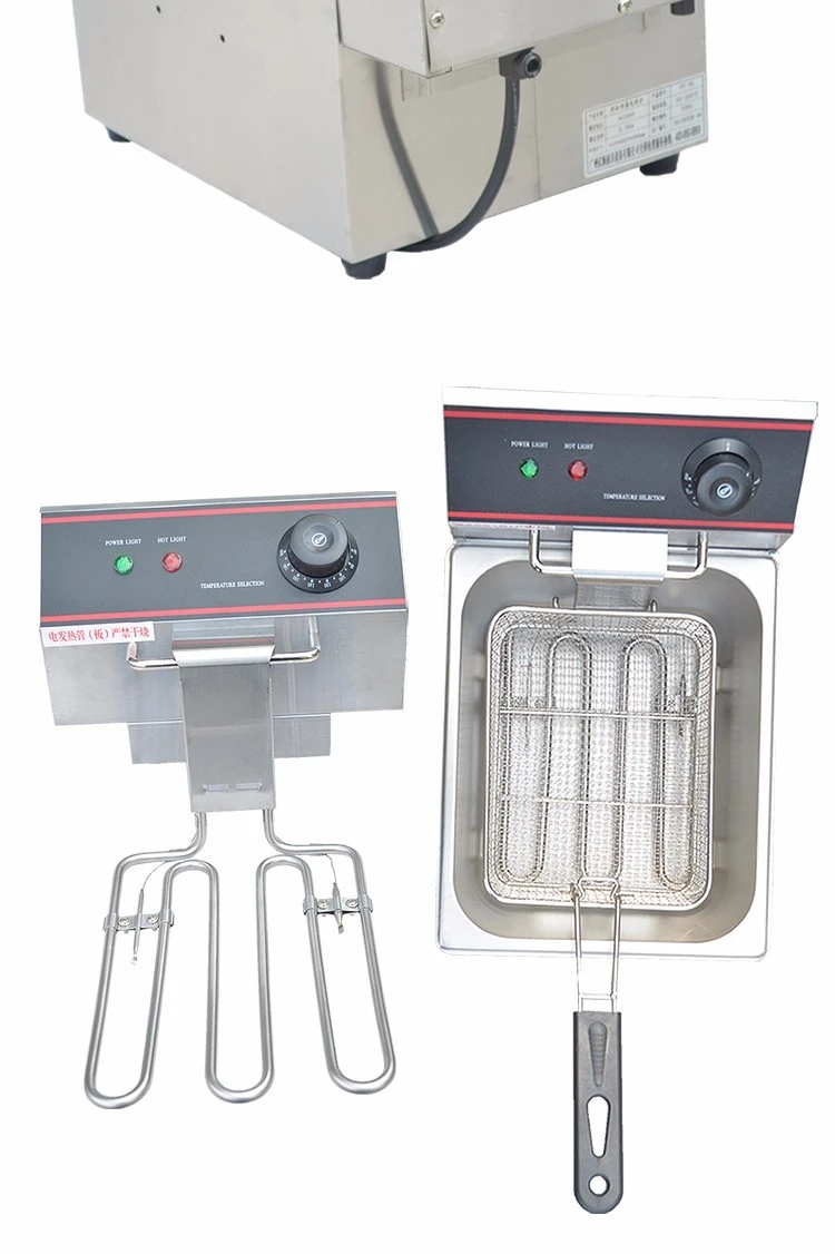Single-cylinder single-sieve electric fryer FY-6L commercial deep fryer for frying chicken wings and French fries detail image 7