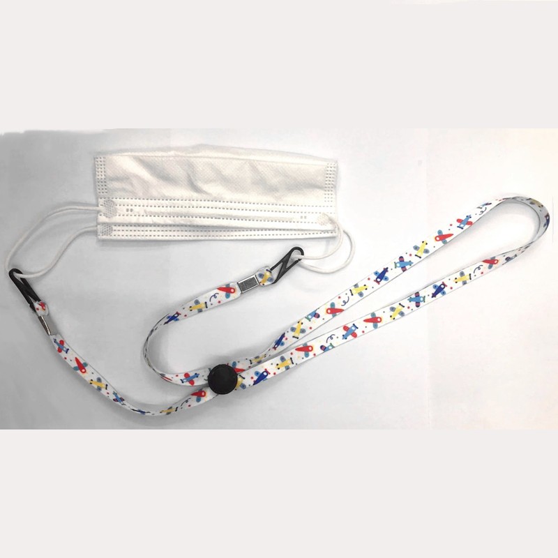 1CM热销爆款数码印花口罩绳，防风绳 可调节儿童防丢口罩挂带【外贸专供】详情图1